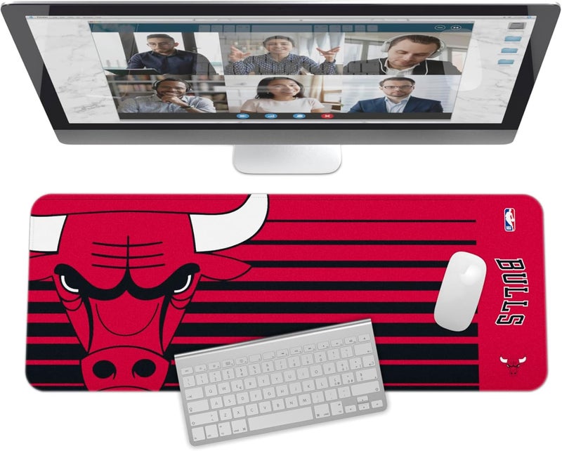 SOAR NBA Multifunctional Desk Mat for Desktop, (31.5"x12") - Ultra Soft Fabric with Non-Slip Rubber Backer - Water Resistant & Durable Nylon Stitching - Image 2